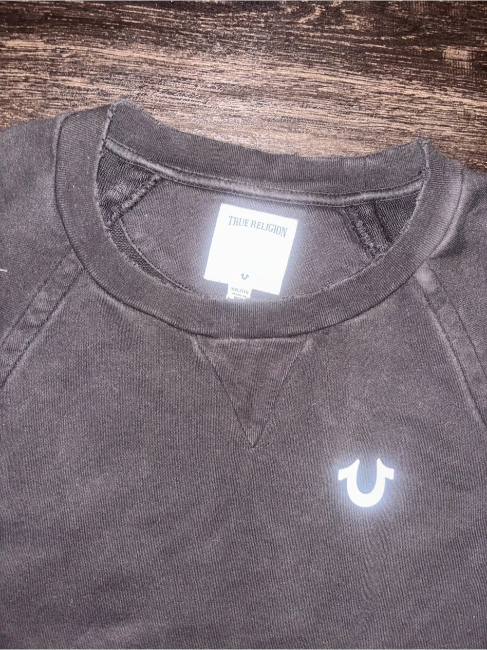True Religion Black Crewneck Side Zip Combo XXL